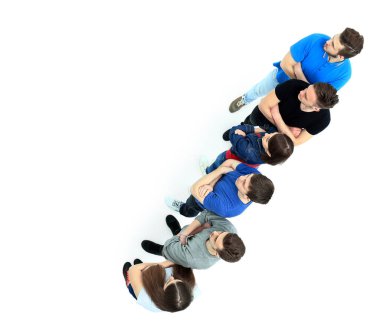 Geçici grup beyaz bitti izole mutlu insan