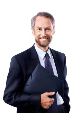 Beyaz arka planda izole iş adamı