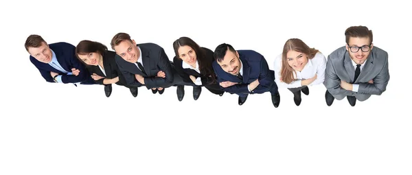 Business people standing in a row. top view — Stock Photo, Image