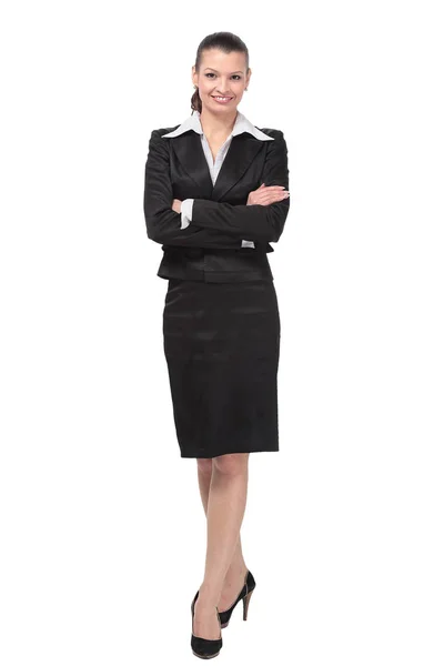 Porträt einer Geschäftsfrau isoliert auf weißem Hintergrund — Stockfoto