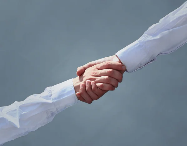 business people shaking hands in office
