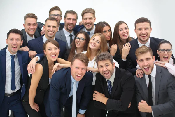 Retrato de gente de negocios sonriente sobre fondo blanco —  Fotos de Stock