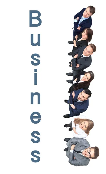 Pessoas de negócios a seguirem-se. vista superior — Fotografia de Stock
