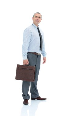 portre tam büyüme nitelikli bir muhasebeci gömlek ve ti