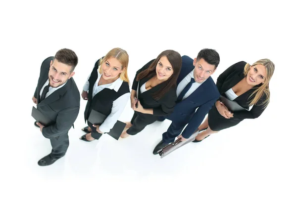 Concetto di un team di lavoro amichevole e di successo come la chiave per — Foto Stock