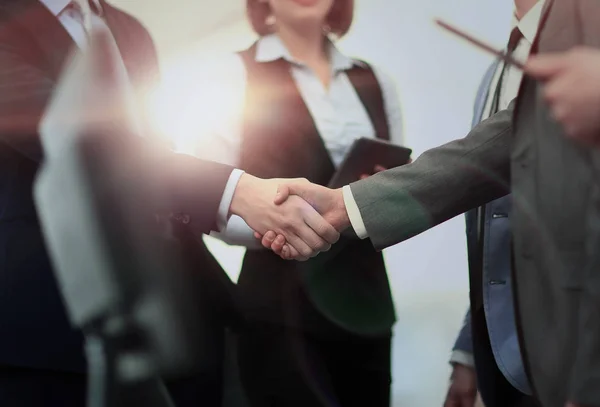 Business mensen vergadering discussie Corporate Handshake Concept — Stockfoto