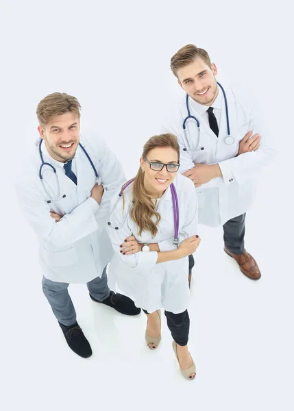 Porträt einer Gruppe lächelnder Krankenhauskollegen, die zusammen stehen — Stockfoto