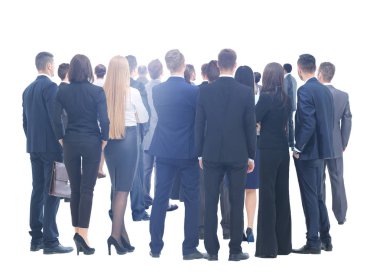 Büyük grup iş adamları. Beyaz arka plan üzerinde