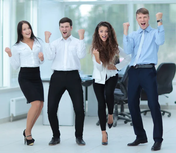 Successful business people looking happy and confident — Stock Photo, Image