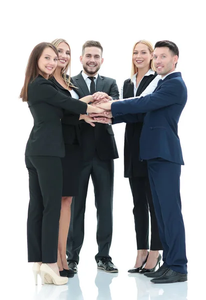 Ομάδα επιχειρήσεων που δείχνει την ενότητα με τα χέρια τους μαζί — Φωτογραφία Αρχείου