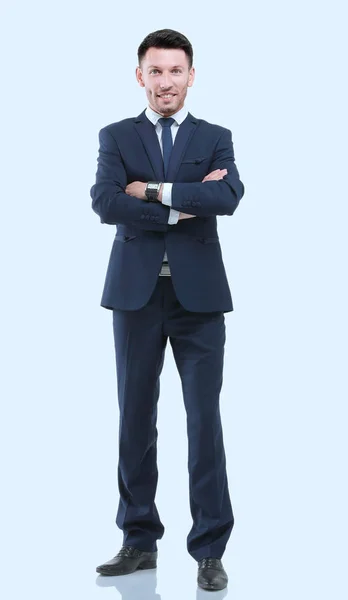Porträt eines lächelnden Geschäftsmannes. isoliert auf weiß — Stockfoto