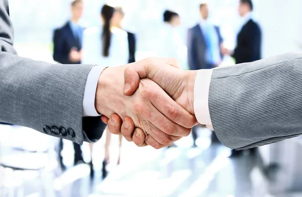 Businessman shaking hands to seal a deal with his partner — Stock Photo, Image