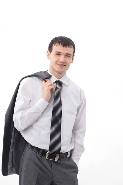 Hombre de negocios sobre fondo blanco — Foto de Stock