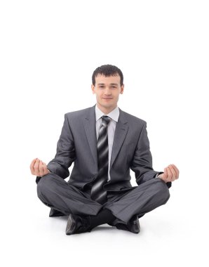 Çekici bir genç adam meditasyon closeup