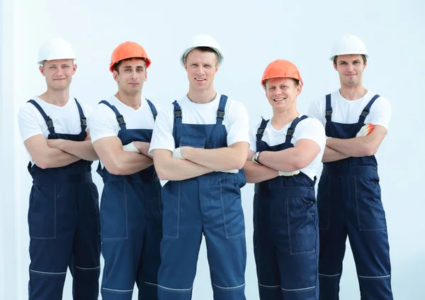 Grupo de trabalhadores industriais profissionais — Fotografia de Stock