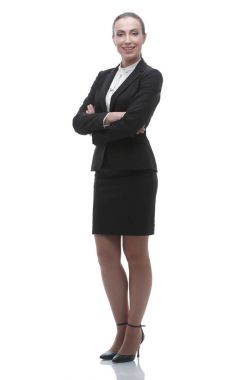 tam büyüme. Kendine güvenen kadın Ofis Yöneticisi