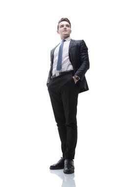 iş kıyafeti başarılı genç adam.