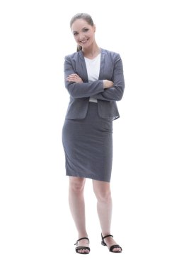 Kendine güvenen iş lady.portrait tam büyüme