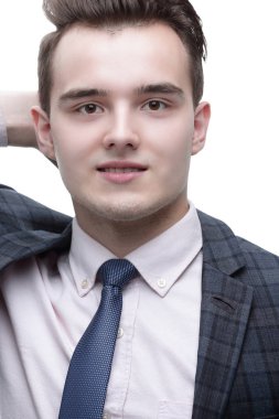 yüz genç çalışanın closeup
