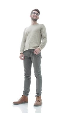 Modern, kendinden emin, genç bir adam portresi