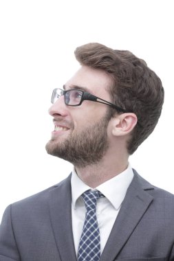 Tam büyüme ciddi emin işadamı portresi