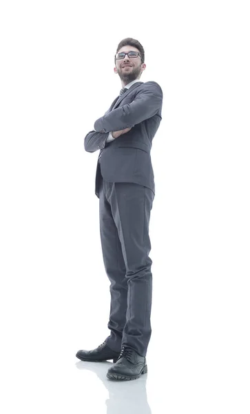 Homme d'affaires confiant en costume et cravate . — Photo