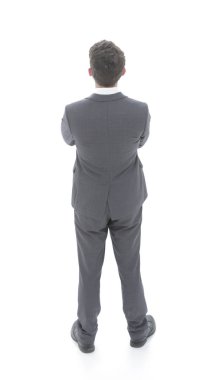 iş adamı dört gözle. Arkadan Görünüm