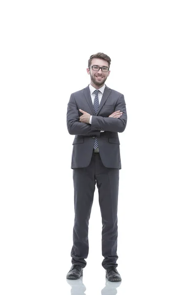 Retrato en pleno crecimiento de un exitoso hombre de negocios — Foto de Stock