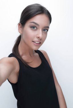 Modern bir genç kadının portresi..