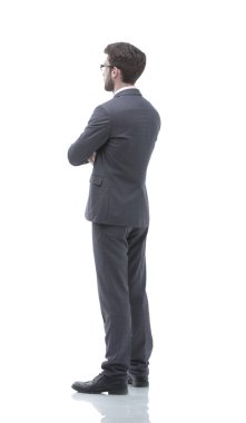 Tam büyüme - emin işadamı görünümünde yan