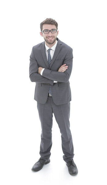 портрет задумчивого бизнесмена. вид сверху
