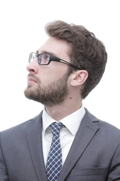 深刻な自信を持っているビジネスマンの完全な成長の肖像画 — ストック写真