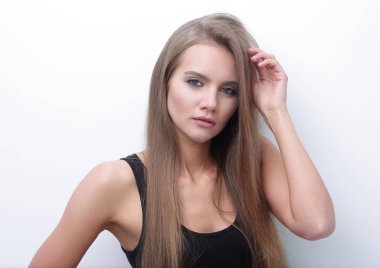 güzel modern genç kadın modeli.