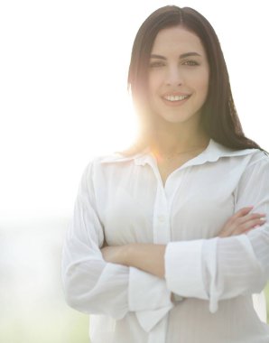 Modern başarılı genç iş kadını.