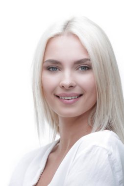 yakın çekim yüz emin iş kadını.