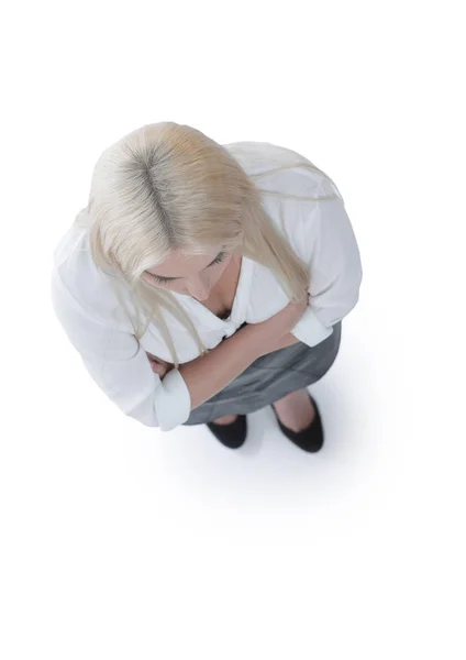 Vista desde.successful mujer de negocios. foto en pleno crecimiento . — Foto de Stock