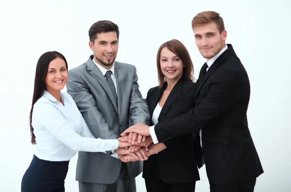 Succesvol bedrijf team met zijn handen opgevouwen — Stockfoto