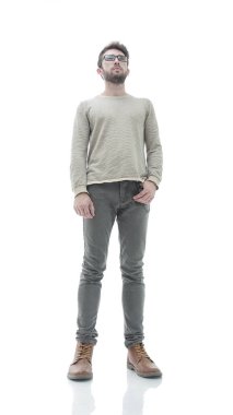 Modern, kendinden emin, genç bir adam portresi