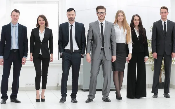 Bottom view. business team walking forward — Stock Photo, Image