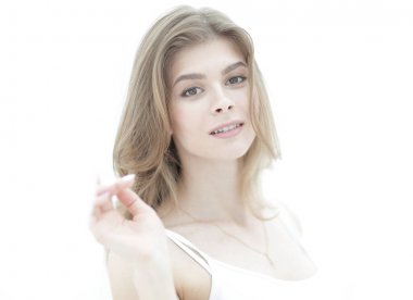 portre sevimli genç bir kadın portresi