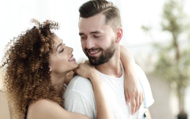 Bir yeni evli çiftin yakın çekim portre