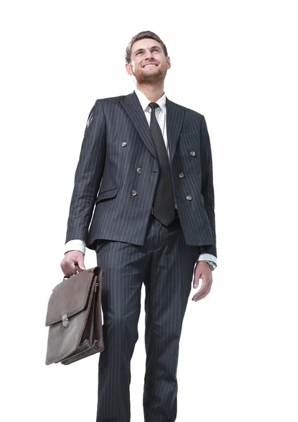 Retrato de um advogado bem sucedido isolado em fundo branco — Fotografia de Stock