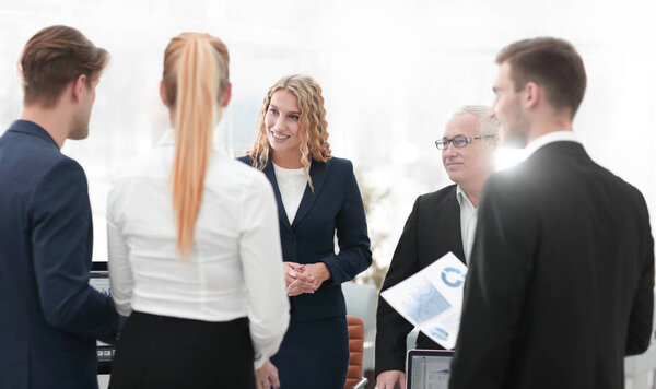 portrait of young business woman at the workplace