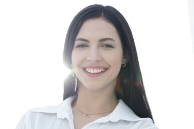 modern başarılı genç kadının yakın çekim yüz