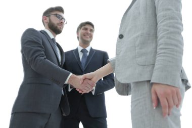 İş adamlarının el sıkışması.