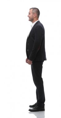 başarılı bir iş adamı, yan view.portrait.