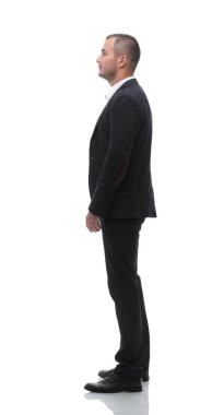 başarılı bir iş adamı, yan view.portrait.