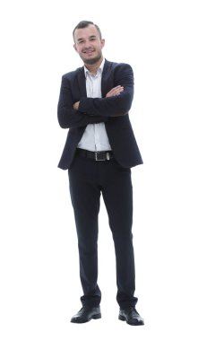 başarılı iş adamı tam büyüme .portrait içinde.