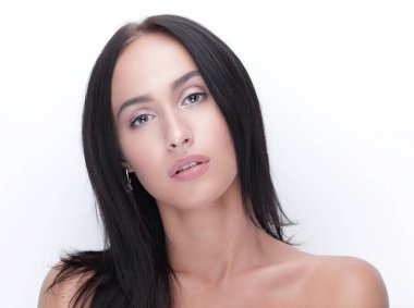 genç kadın kapatmak yüz Güzellik Portresi