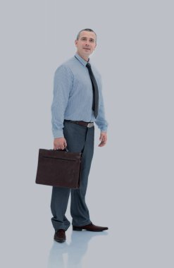 portre tam büyüme nitelikli bir muhasebeci gömlek ve ti